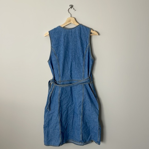 LIZ WEAR Size 12 100% Cotton Denim Dress - Picture 5 of 8